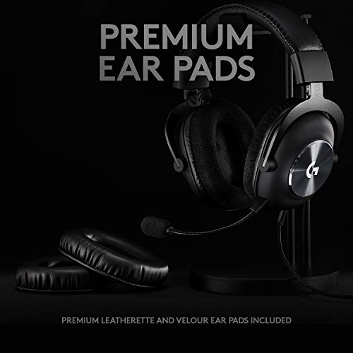 Logitech G Pro X Wired Gaming Headset: Blue VO!CE Detachable Boom Mic, DTS 7.1, 50 mm Drivers, USB/3.5mm Aux, Spare Memory Foam Ear Pads