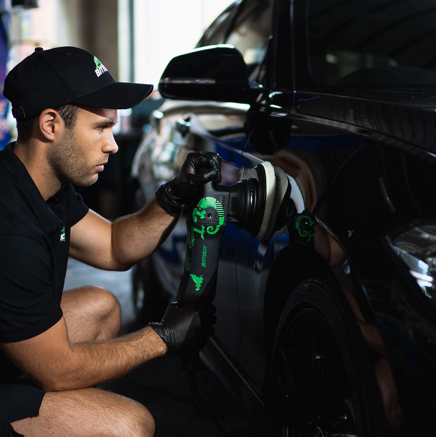 BATOCA Dual Action Polisher, 6 Inches and 700w Random Orbital Car Buffer Polisher, 6 Variable Speed DA Polisher with Foam/Wool Pads, Polish Bonnet