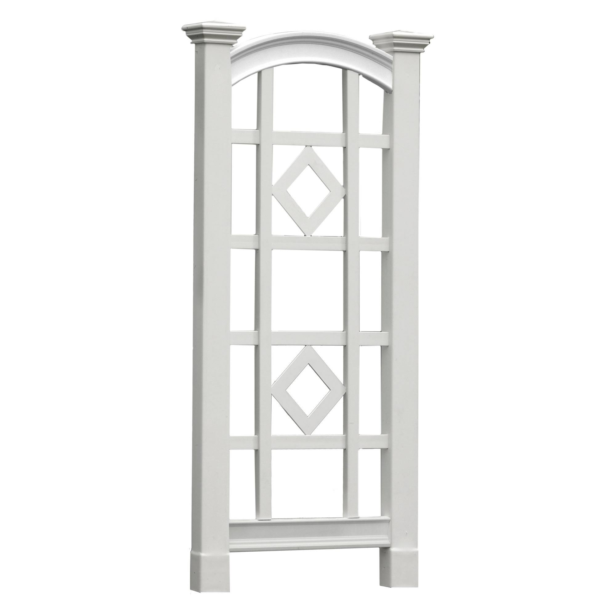 New England Arbors Milan White Vinyl Trellis