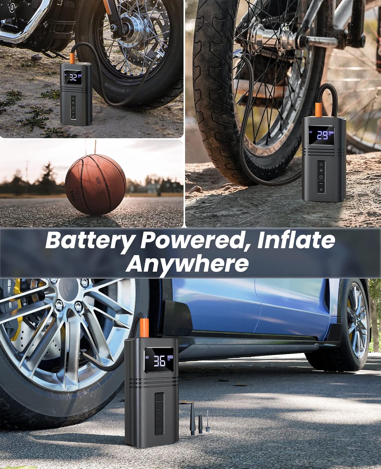 RYSEAB Tire Inflator Portable Air Compressor for Car Tire