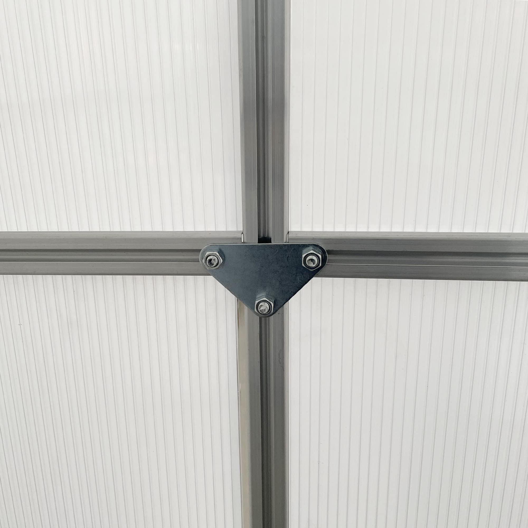 【Home & Garden】6' x 6' aluminum greenhouse polycarbonate walk-in garden greenhouse vents, sliding doors