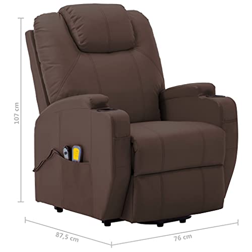 vidaXL Electric Power Lift Massage Chair with Manual Recline, 6-Point Vibration Massage
