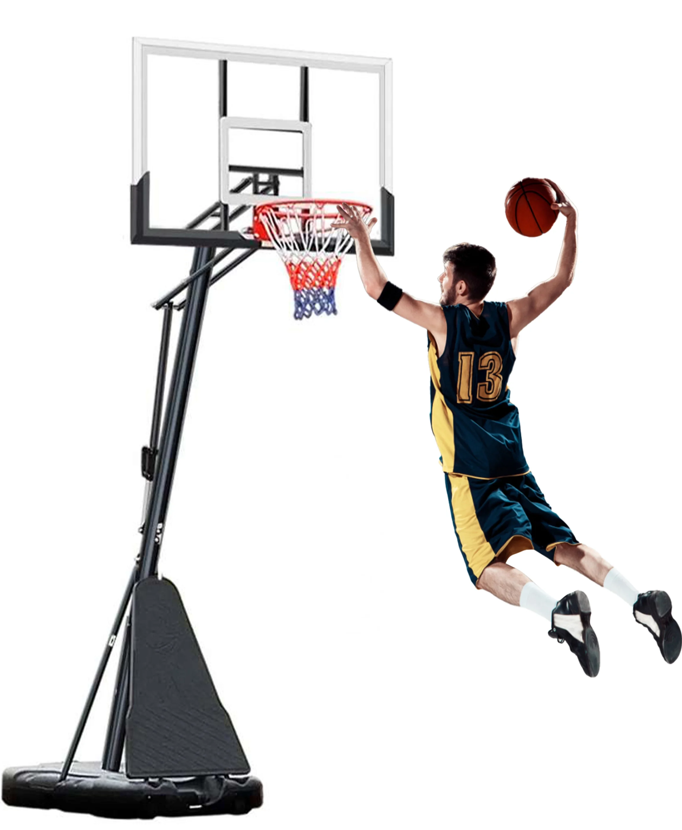 Inolait 54 In. Impact Adjustable Portable Basketball Hoop System