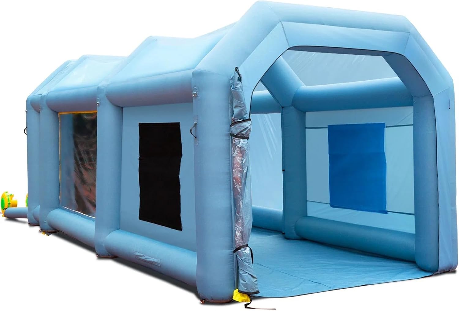 ECILKUC Inflatable Paint Booth, 20x10x8ft Inflatable Spray Booth, High Powerful 480W+750W Blowers Spray Booth Tent