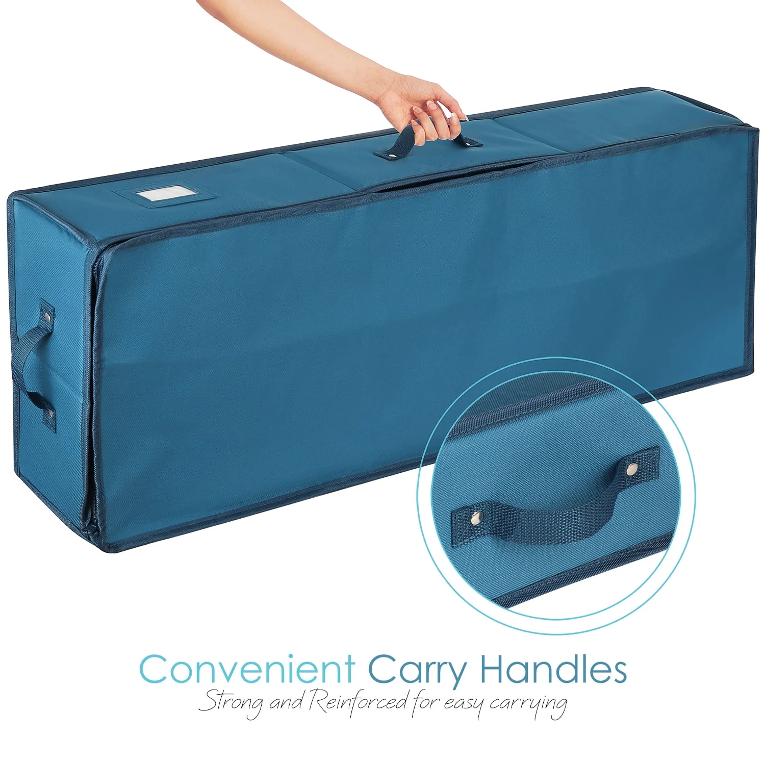 Hearth & Harbor Wrapping Paper Storage Container, Christmas Storage Bag with Interior Pockets - Fits Up to 22 Rolls of 40