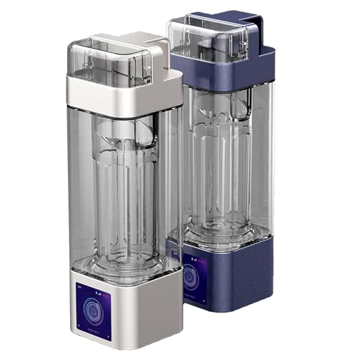 2000-9000ppb Hydrogen Rich Water Bottle Generator, 350ml Portable Hydrogen Water Cup, Chargeable Ionized Water Generator, Smart Touch Display