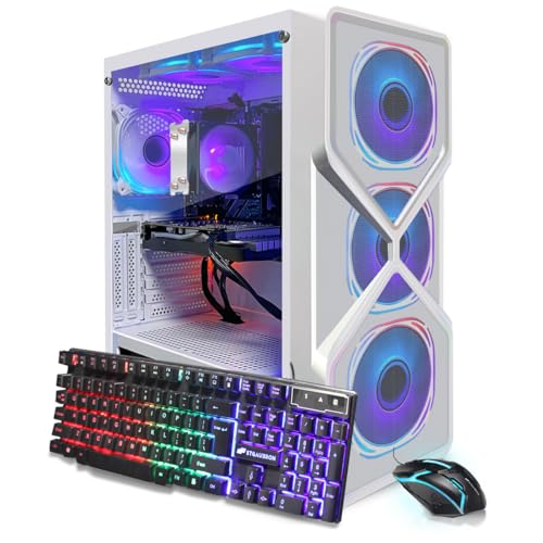 STGAubron Gaming PC Computer Desktop, GeForce RTX 2060 Super 8G, Intel Core I7 8th up to 4.1GHz, 16G DDR4, 1T SSD, WiFi 6 & BT 5.2, RGB Fan x6