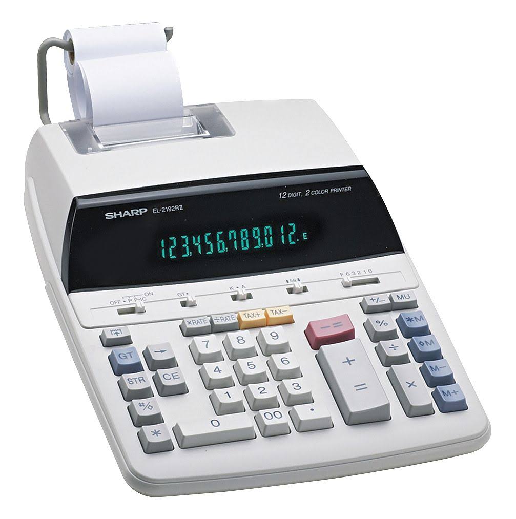 Sharp El2192rii Printing Calculator