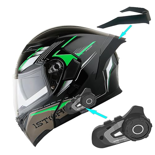 1Storm Motorcycle Modular Full Face Helmet Flip up Dual Visor Sun Shield: HB89