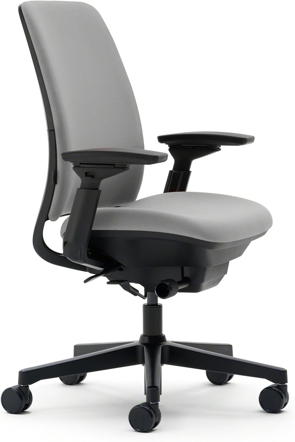 Steelcase Amia Task Chair: Adjustable Back Tension - LiveLumbar Support - Seat Slider - 4 Way Adjustable Arms - Black Frame/Black Fabric