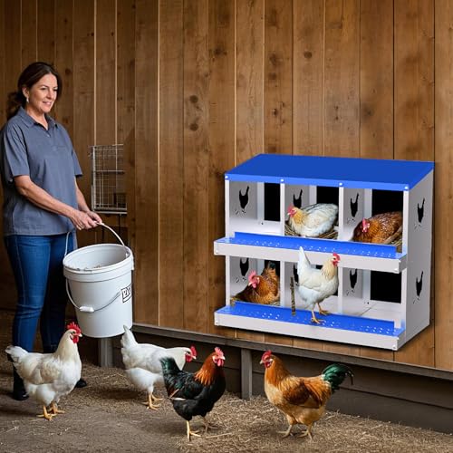 Garvee Chicken Nesting Box with Removable Tray, 8 Compartment Nesting Boxes for Chickens, Easy to Clean and Install