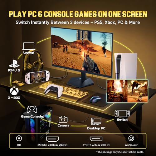 SANSUI 32 Inch Curved 240Hz Gaming Monitor High Refresh Rate, FHD 1080P Gaming PC Monitor HDMI DP1.4, Curved 1500R, 1Ms MPRT, HDR,Metal Stand