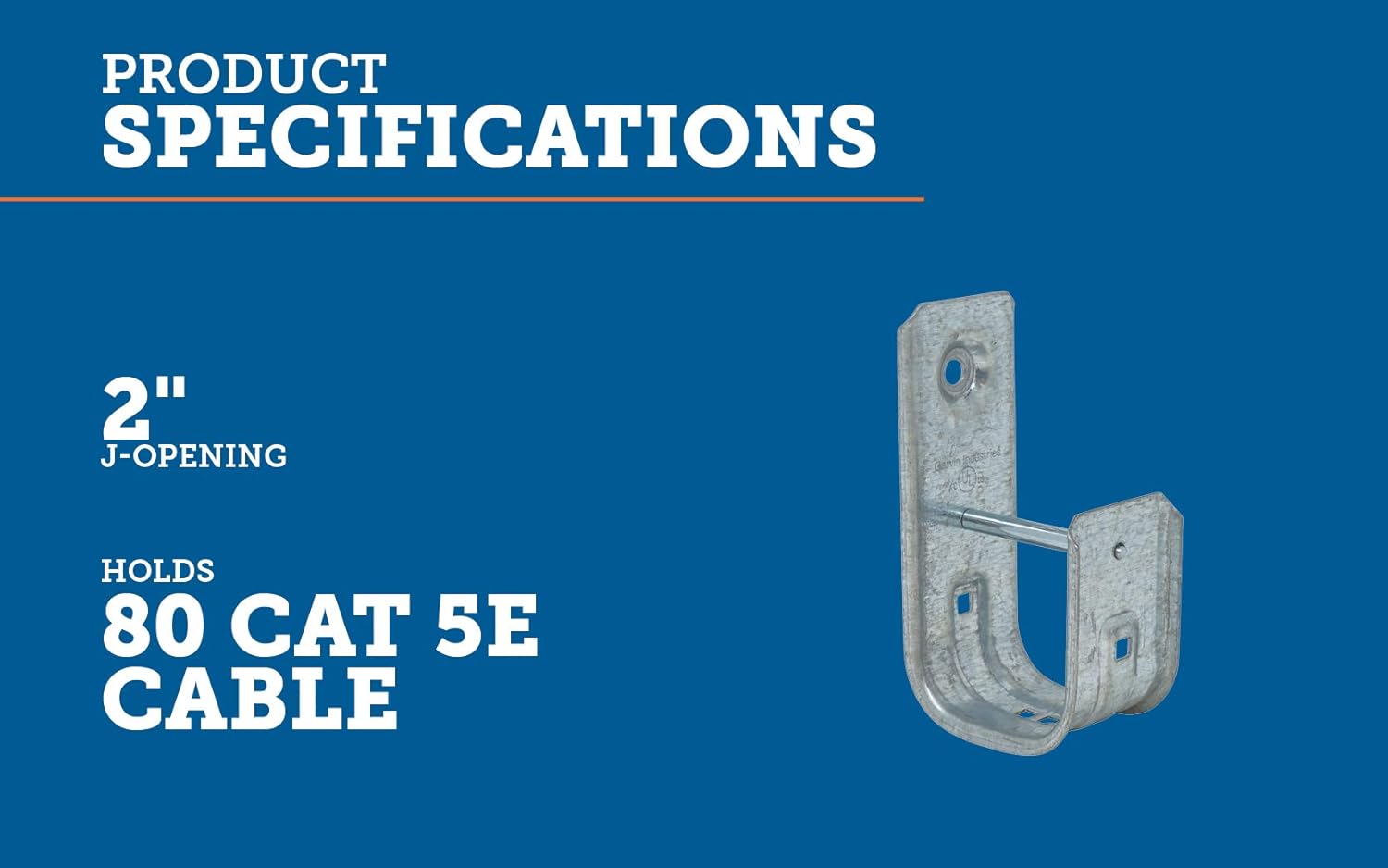 Southwire SW-JHK-21 6 Cable Support J-Hook, Holds 450 Cat 5E Wires