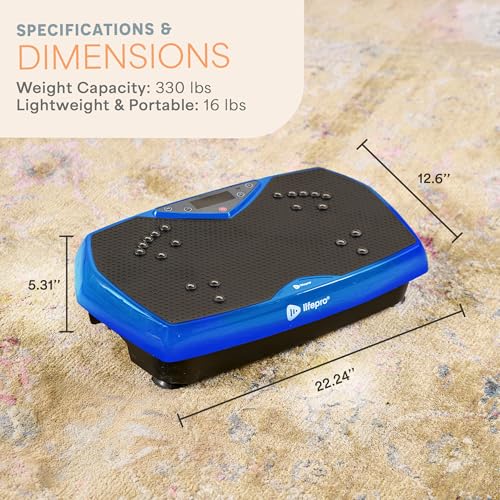 Lifepro Vibration Plate Exercise Machine with Magnetic Acupoints - Full Body Vibration Platform for Beginners and Recovery