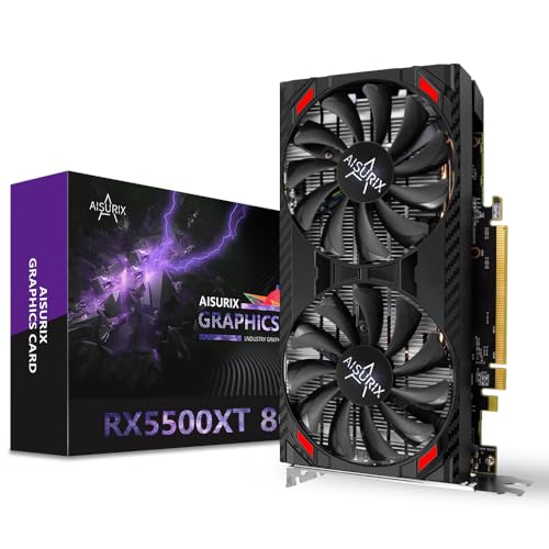 RX 5500 XT 8gb GDDR6 Graphics Card,128 Bit, 2XDP, HDMI, PCI Express 4.0X8, 8pin with Fan Intelligent System
