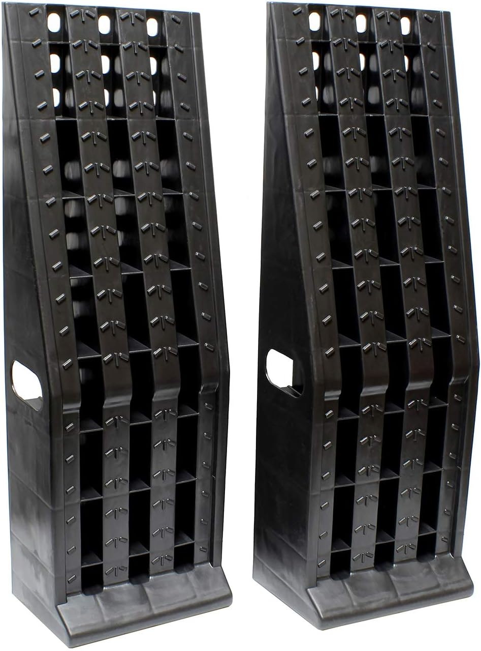 BISupply Vehicle Service Ramp Set – 6.3in Car Lift 2 Ton Heavy Duty Truck Ramps for Vehicle Maintenance, 2 Pack