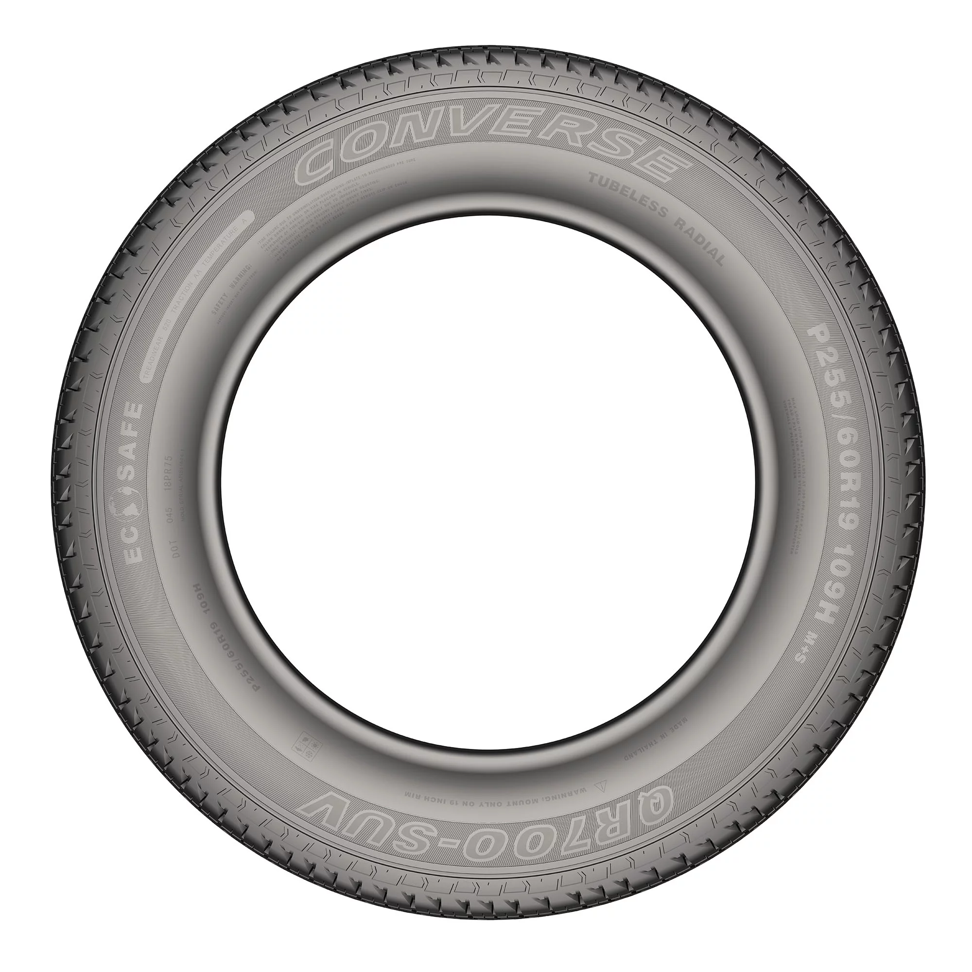 Converse QR700-SUV All Season P255/60R19 109H SUV/Crossover Tire Fits: 2010 Buick Enclave CXL, 2021 Lincoln Aviator Base - Radiant Selections