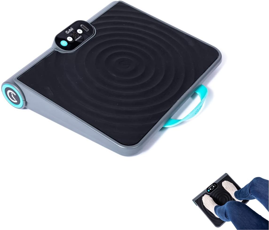Cubii Revive - Cordless Portable Foot and Lower Leg Massager Vibration Foot Plate, Ultra-Quiet Vibration for Relaxation, Recovery