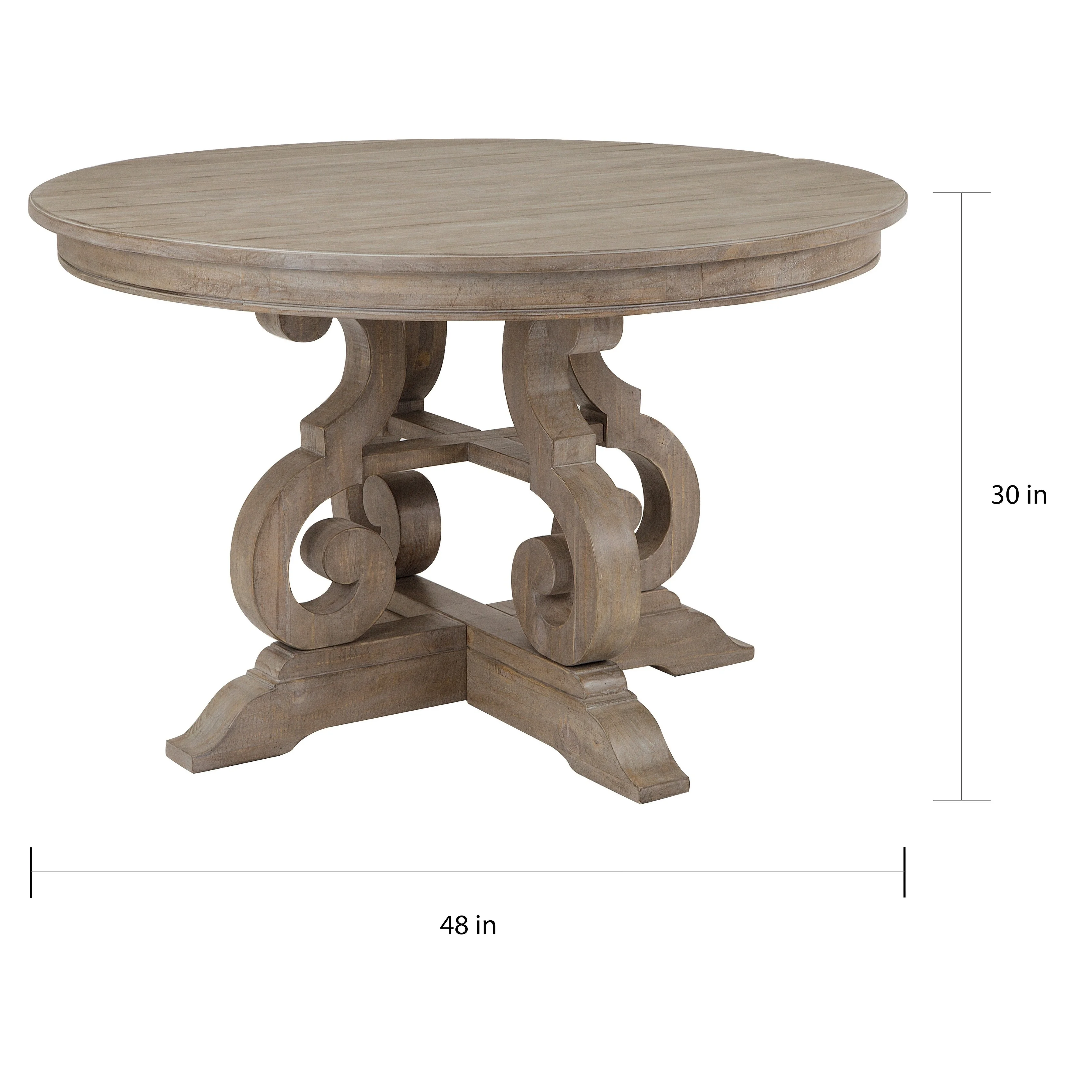 The Gray Barn  Manderley Traditional Dove Tail Grey 48-inch Round Dining Table - dove tail grey - dove tail grey