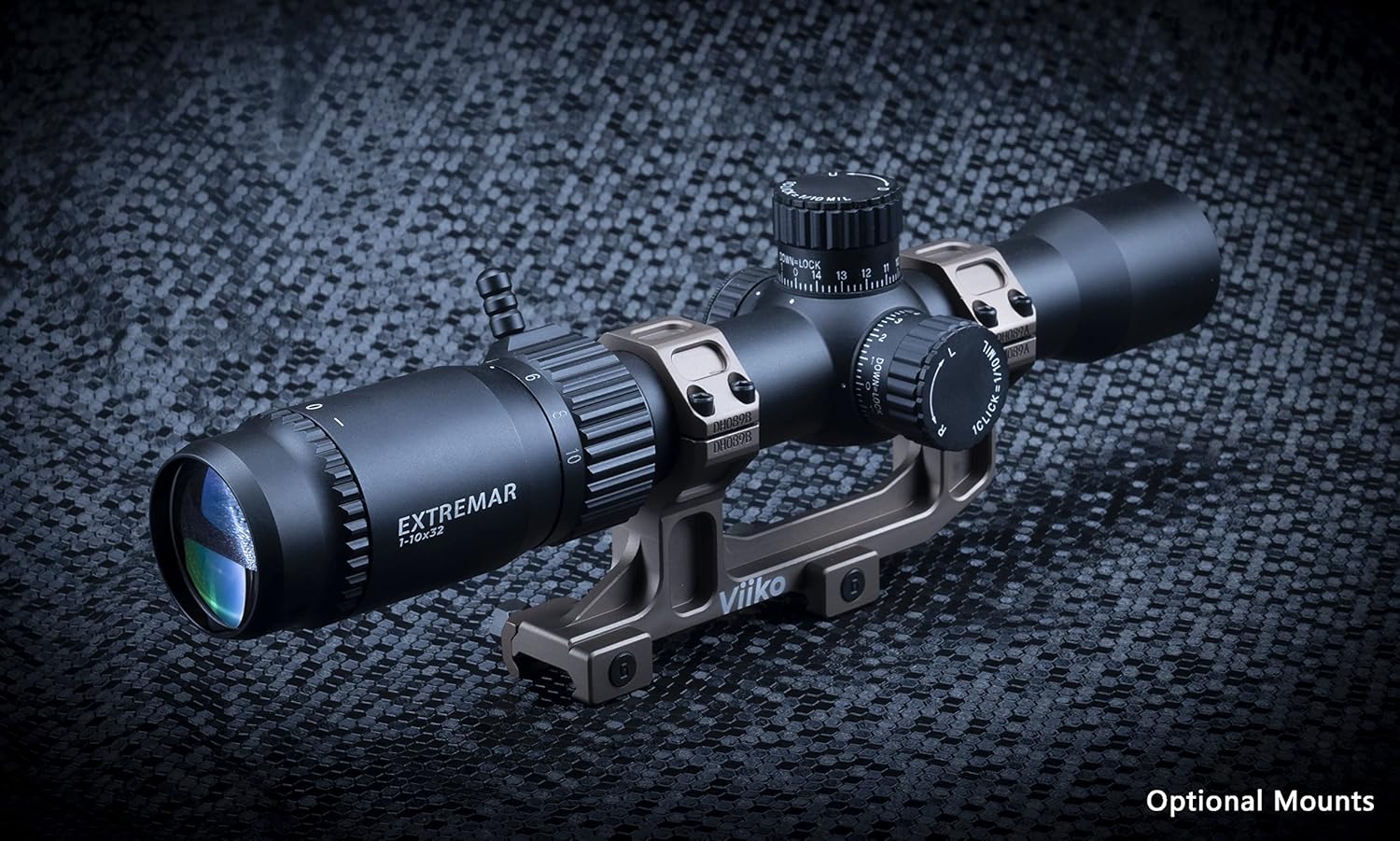 Viiko Long Eye Relief Scope 1-10x32 LPVO Half Mildot Reticle 7.5’ Eye Relief Fits Mosin 1891/30 M39 M44 Huge Eye Box Switch Viewer