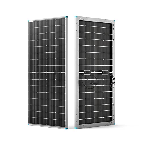 Renogy N-Type 16BB 250W Bifacial Solar Panel, 12V 250 Watt Solar Panel Double-Side 25% High-Efficiency