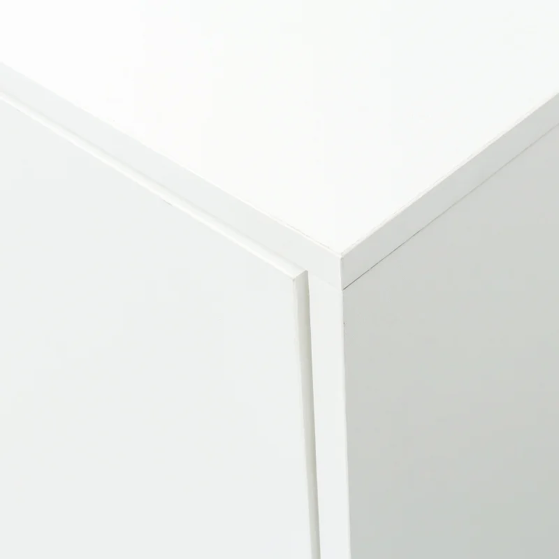 Sideboard Buffet Cabinet with Storage Modern Storage Cabinets with 2 Doors with Handle for Living Room Dining Room Entryway, White