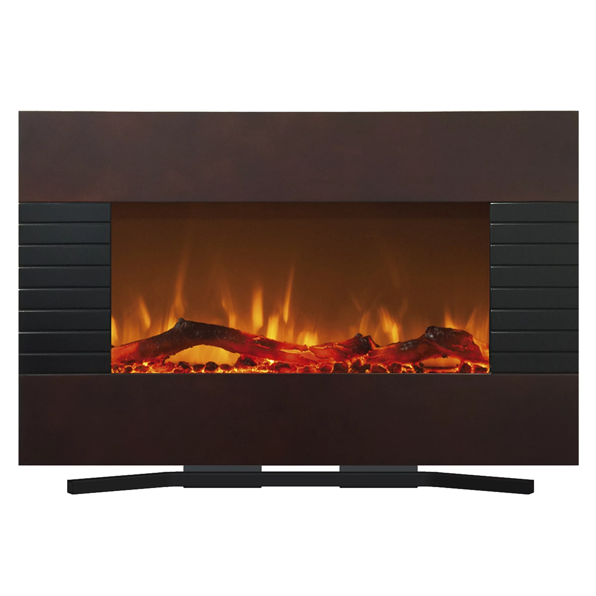 Northwest 36" Mahogany Electric Fireplace with Wall Mount & Floor Stand