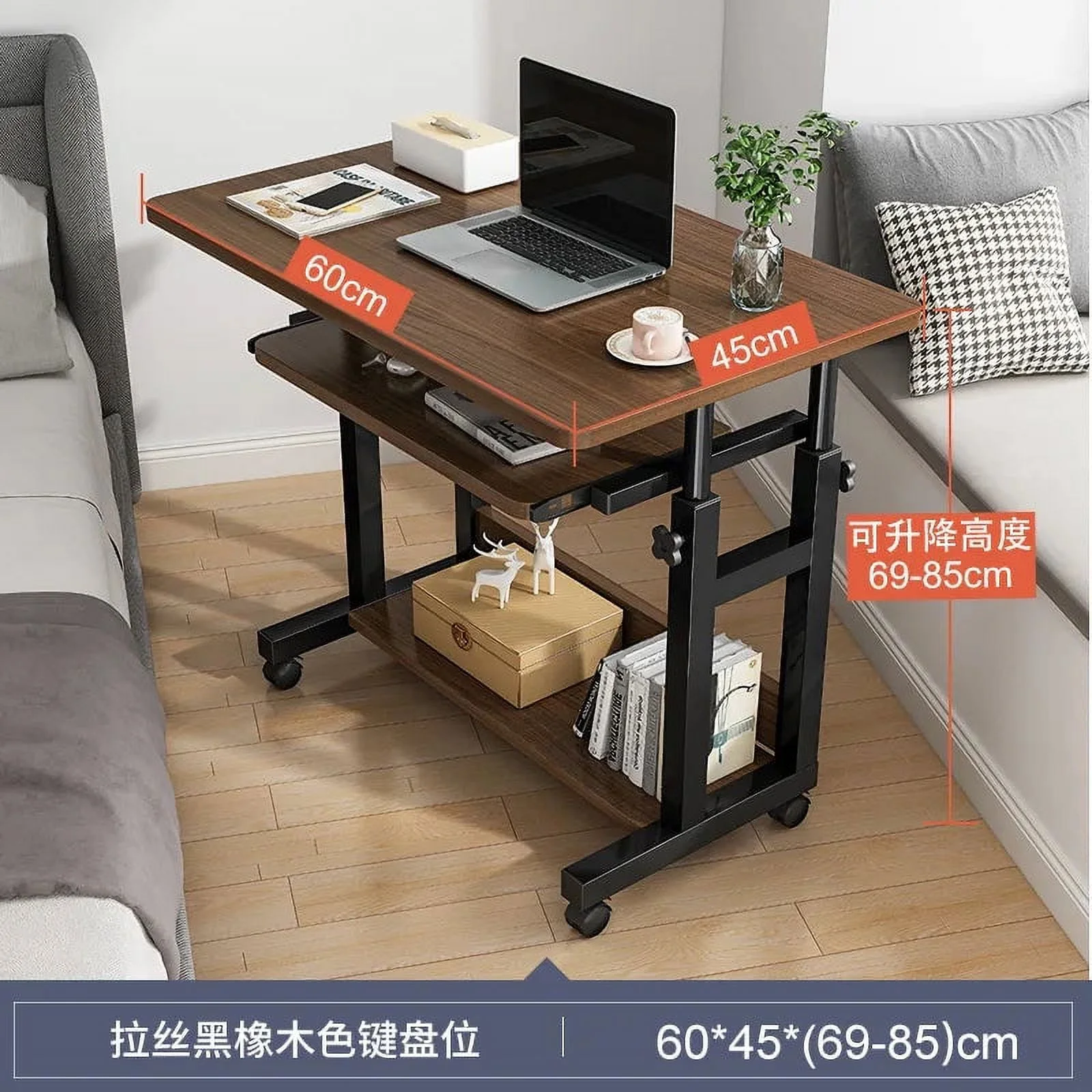 Movable Computer Table Living Room Bedroom Leisure Side Laptop Desk Table Household Lifting Space Saving Table Home Furniture