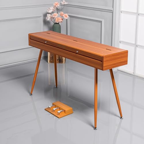 88 Key Weighted Digital Piano - Wooden Desk Electric Piano Transforms Between Desk and Vanity - Progressive Hammer-Action Keyboard