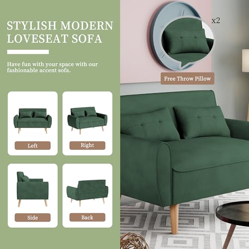 Vongrasig 47" Small Modern Loveseat Sofa