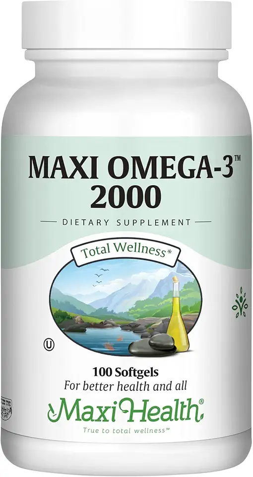 Omega 3 Fish Oil - Triple Strength 2000 mg Kosher Fish Oil Supplements - No Fishy Aftertaste Omega 3 Supplement