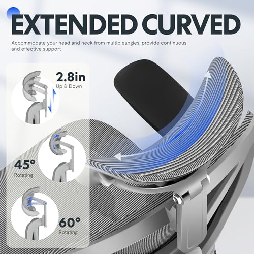 FLEXISPOT ErgoX Premium Ergonomic Office Chair with Footrest- Adjustable 3D Armrests, Dynamic Lumbar Support, Recline & Tilt Function, Mesh Seat
