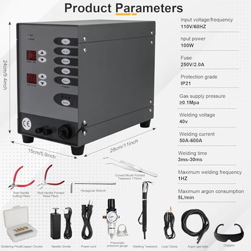 Pulse Arc Welder Permanent Jewelry - Orion Jewelry Welder,110v Permanent Jewelry Welder Kit,100a Welder for Permanent Jewelry
