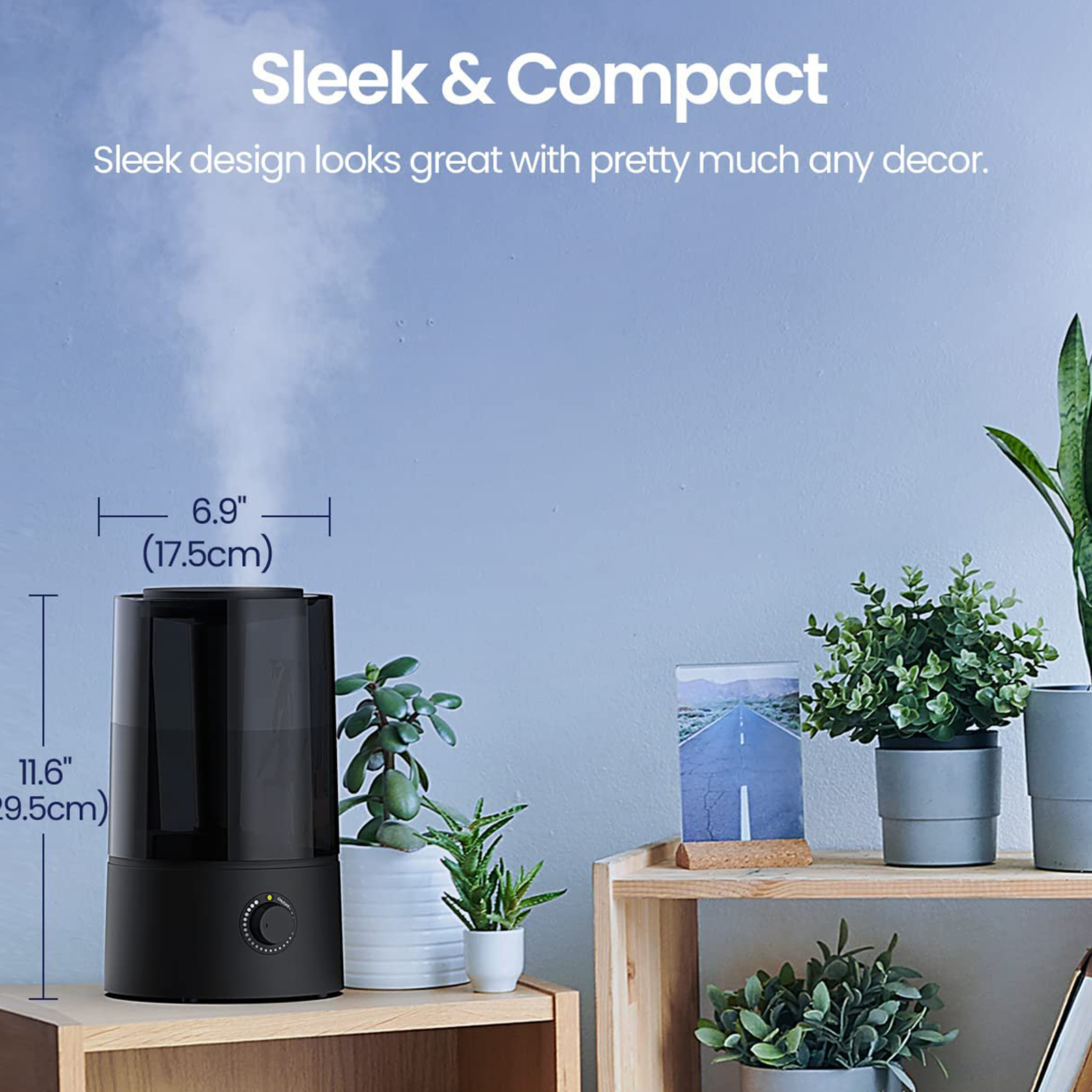Air Humidifiers for Large Room - 30H Work Time, 4L, Kids/Plant, Auto Shut Off