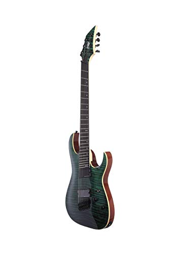 IYV 7 String ISFF7U-450 Fanfret Electric Guitar Trans Green, Right
