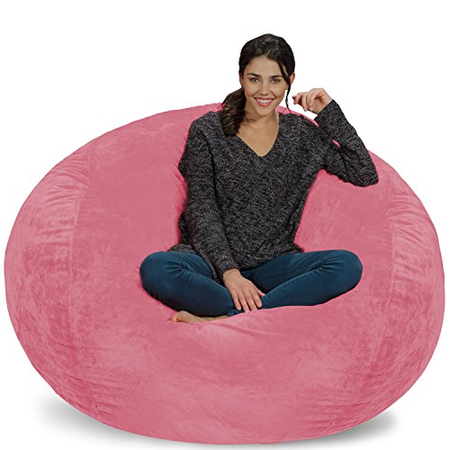 Chill Sack Bean Bag Chair - 5' Giant Memory Foam Lounge Chair with Soft Microfiber Cover – Cozy Furniture for Living Room, Dorm