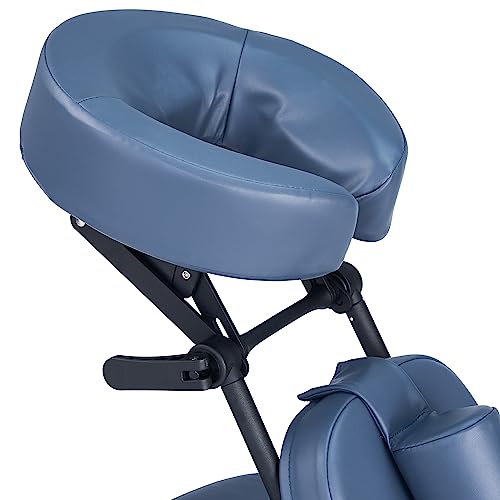 Master Massage Professional Lightweight Portable Massage Chair-Folding Foldable Aluminum Adjustable Tattoo Chair with Wheeled Carrying Case, Aluminum