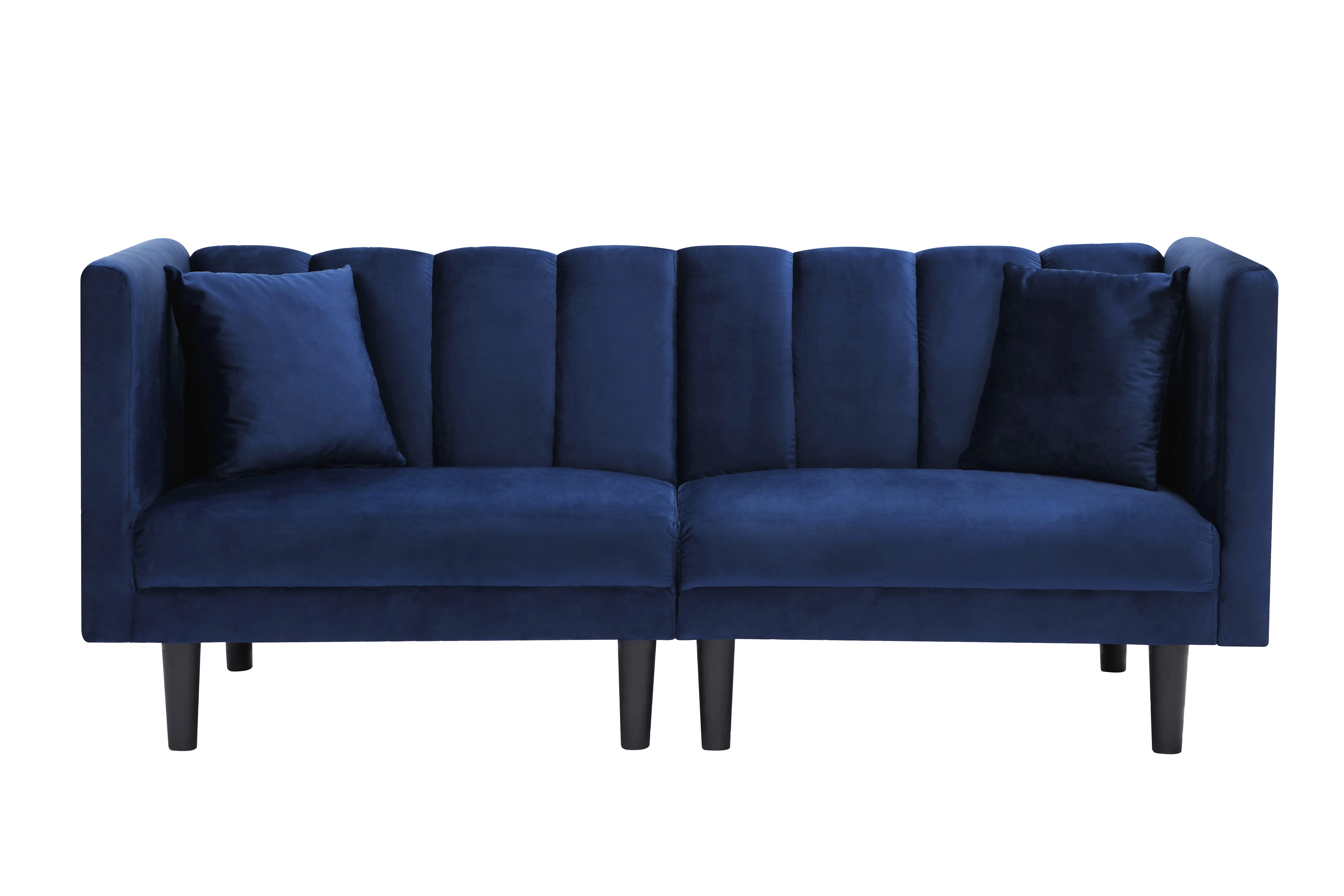 BSHTI Futon Sofa bed, Upholstered with velvet fabric, which is soft and comfortable converted into a sleeping bed