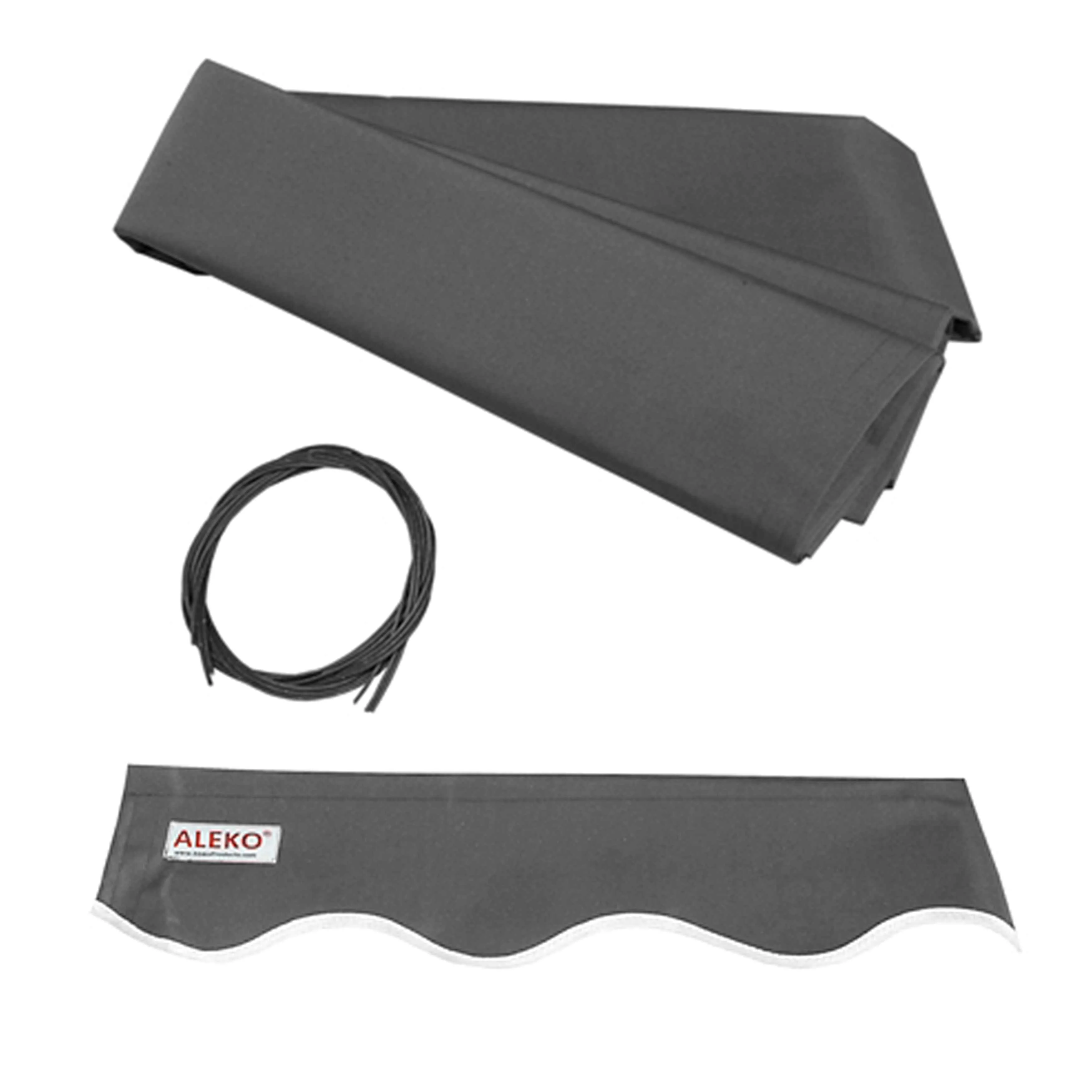 ALEKO 13' x 10' Motorized Retractable Patio Awning Canopy, Gray Color