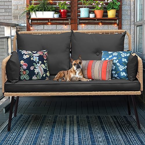 YITAHOME 4 Piece Patio Furniture Set, Wicker Outdoor Bistro Set