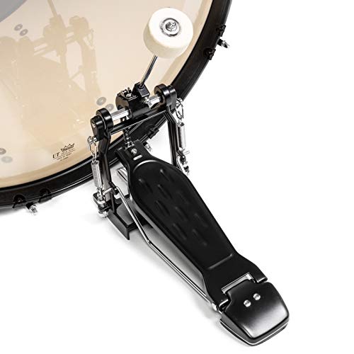 Ashthorpe 5-Piece Full Size Adult Drum Set with Remo Heads & Premium Brass Cymbals - Complete Professional Percussion Kit with Chrome Hardware