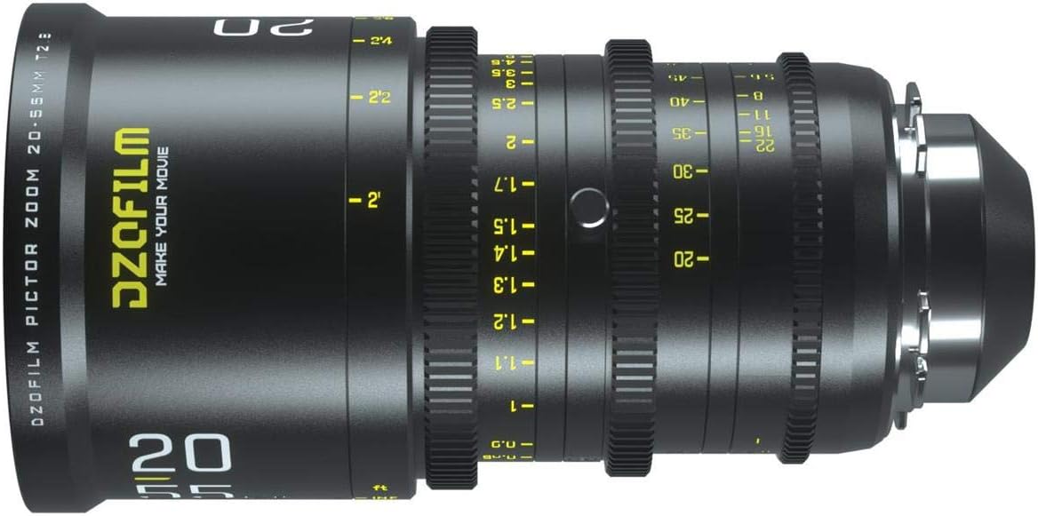 DZOFILM Pictor 20-55mm T2.8 Super35 Parfocal Zoom Cine Lens, PL Mount and EF Mount, Black