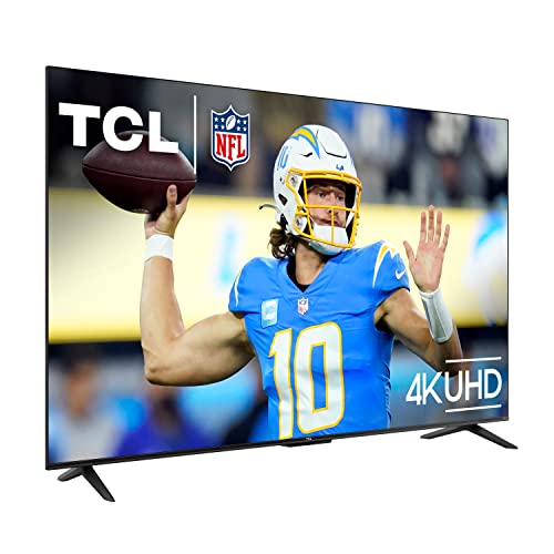 TCL 43-Inch Class S4 4K LED Smart TV with Roku TV (43S450R, 2023 Model), Dolby Vision, HDR, Dolby Atmos, Works with Alexa
