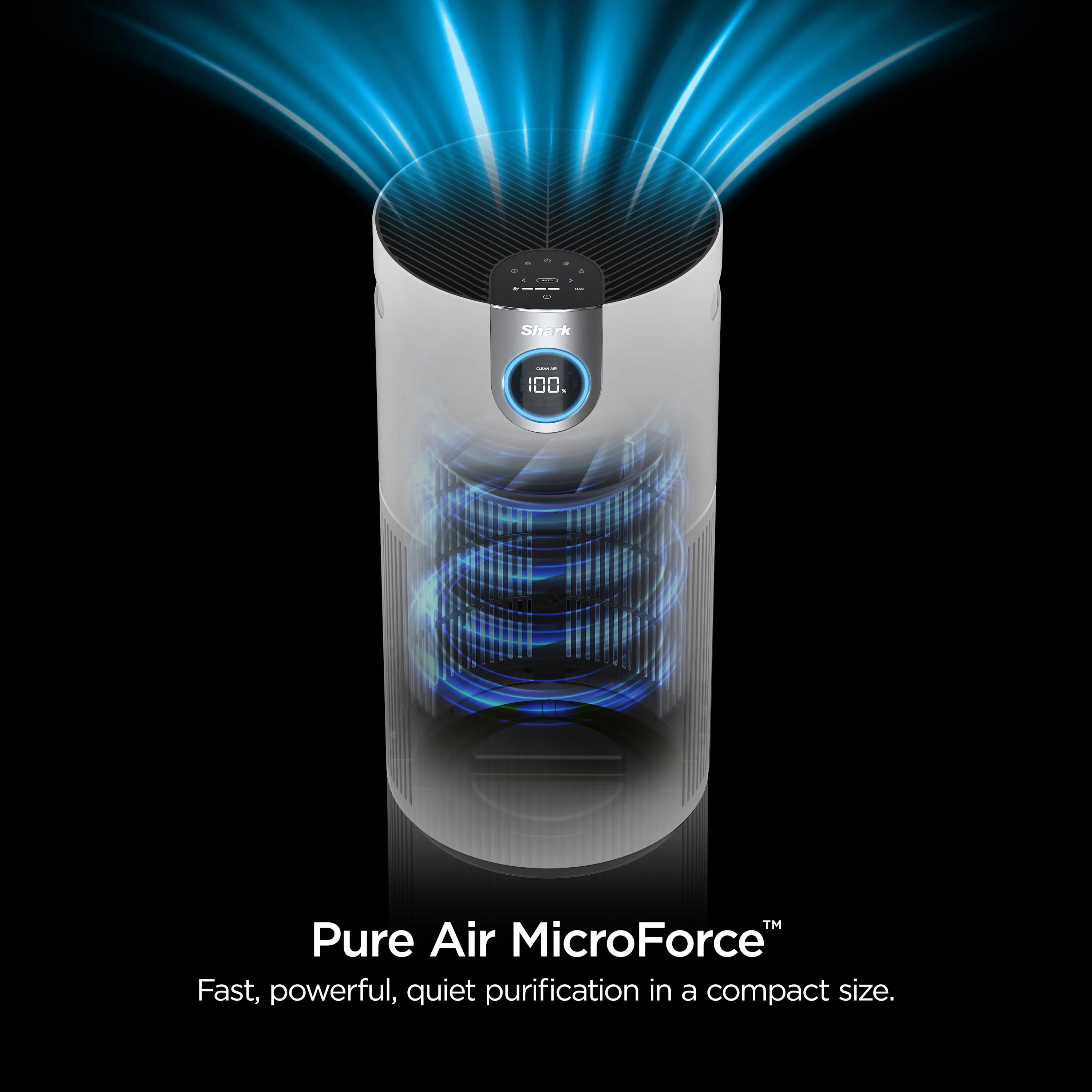 Shark Air Purifier with Nanoseal HEPA, Cleansense IQ, Odor Lock, Cleans up to 500 Sq. Ft, Charcoal Grey, HP100
