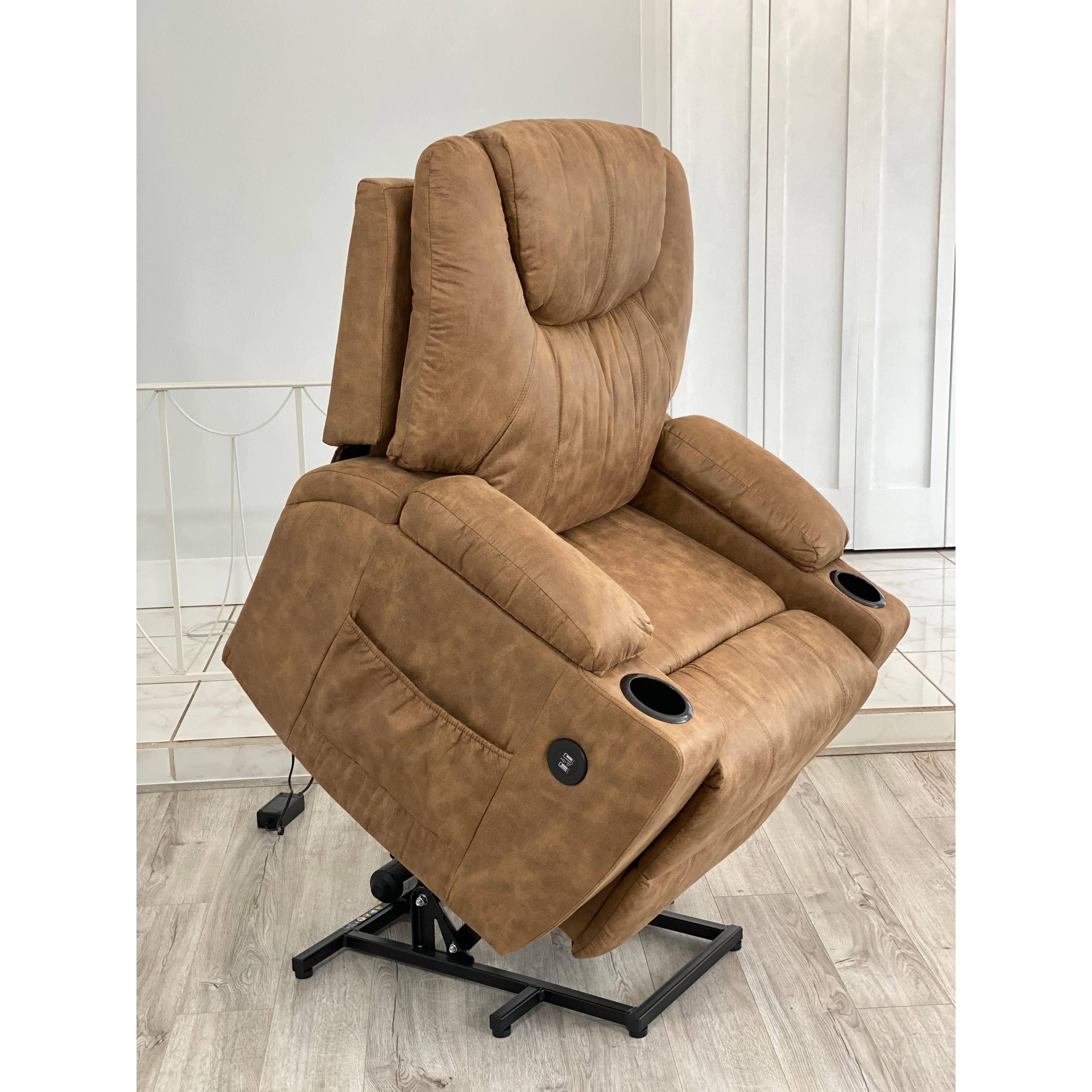 Lifesmart Power Lift Chair - Gray - Brown