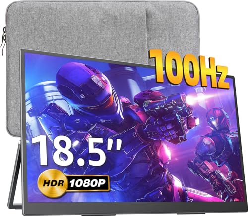 Portable Gaming Monitor 18.5 inch 1080P 100 Hz 120% sRGB USB-C HDMI Large Portable Monitor for Laptop MacBook Xbox PS4/5 Switch