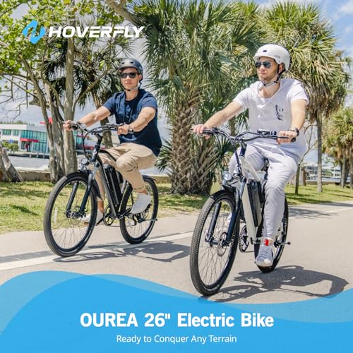 HOVERFLY OUREA 26" Electric Bike for Adults, 750W Peak Motor Mountain Ebike, 20MPH Up to 40 Miles, UL2849 Certified, 7-Speed, Removable Battery