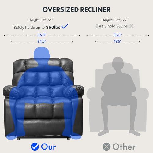 FLEXISPOT XL31 Power Lift Recliner Chair for Elderly, Electric Lift Chair with Massage & Heat, PU Leather Reclining Sofa w/Cup Holders