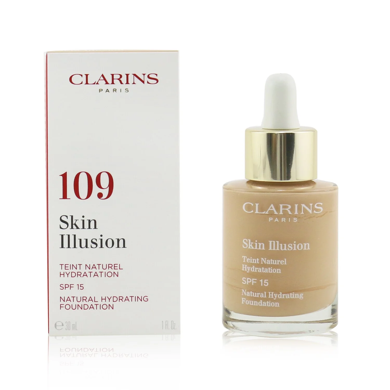 Clarins Skin Illusion Natural Hydrating Foundation SPF 15 # 105 Nude  30ml/1oz