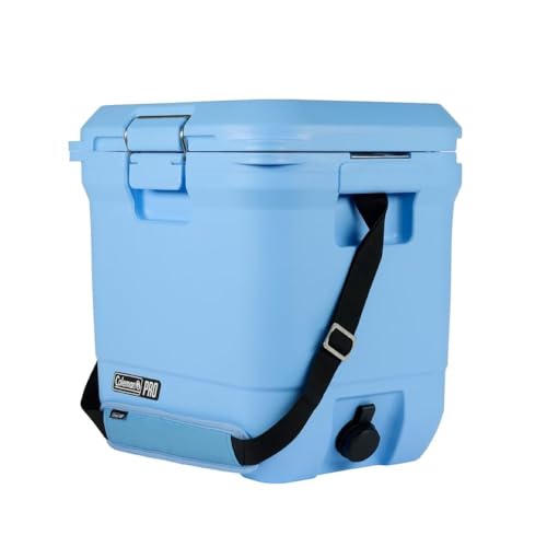 Coleman Pro 55qt Wheeled Ultra-Light Premium Hard Cooler, Extra-Thick Insulation Keeps Ice up to 5 Days, 92-Can Capacity, Heavy-Duty Wheels